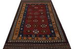 Vintage Afghani tribal Kilim rug, with Geometric patterns | Area Rug in Rugs by Rug and Kilim