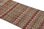 Vintage Turkish Runner Rug in Beige-Brown with Diamond | Area Rug in Rugs by Rug and Kilim