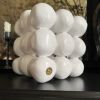 'Non-Ideal Cube Eggshell Effect' | Candle Holder in Decorative Objects by IRENA TONE. Item works with minimalism & eclectic & maximalism style