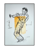 Miles. Jazzy Wall Art | Mixed Media by Sean Cottman Art