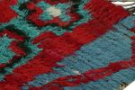 Vintage Moroccan Runner Rug in Blue with Geometric Patterns | Area Rug in Rugs by Rug and Kilim