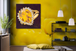 Yellow Pear Shaped Diamond - Vibrant Giclée Print | Oil And Acrylic Painting in Paintings by Michelle Keib Art. Item made of canvas