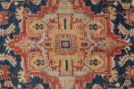 Rug & Kilim’s Serapi style rug in Navy Blue with Gold | Area Rug in Rugs by Rug and Kilim