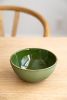 Handmade Porcelain Bowl With Gold Rim. Green | Dinnerware by Creating Comfort Lab. Item made of ceramic