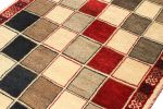 Vintage Gabbeh Tribal rug in Beige-Brown, Red and Gray | Area Rug in Rugs by Rug and Kilim