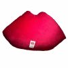 EMBRASSE MOI sculpted lips cotton sateen pillow /custom made | Pillows by Mommani Threads. Item made of cotton works with contemporary & modern style