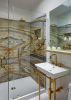 Matchbook Marble Master Bath | Interior Design by Laurie Blumenfeld Design | Private Residence, Brooklyn in Brooklyn