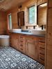 Model #1074 - Custom Double Sink Vanity | Countertop in Furniture by Limitless Woodworking. Item composed of maple wood in mid century modern or contemporary style