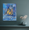 When Worlds Unite, Mankind Is One | Oil And Acrylic Painting in Paintings by Jacob von Sternberg Large Abstracts. Item composed of canvas and synthetic