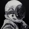 Cosmonaut | Oil And Acrylic Painting in Paintings by Ricardo Rodriguez Cosme. Item composed of canvas & synthetic