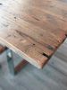 Rustic wood table and benches | Dining Table in Tables by Abodeacious. Item composed of wood and steel