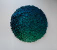 Staffa green blue | Wall Sculpture in Wall Hangings by John Breed. Item composed of wood and synthetic