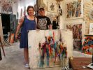 "Colioful Street" | Oil And Acrylic Painting in Paintings by Shirly Maimom Art. Item made of canvas works with contemporary & art deco style