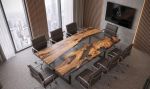 Clear Epoxy Dining Table, Epoxy Resin Office Desk | Tables by Innovative Home Decors. Item composed of wood in country & farmhouse or art deco style