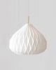 Modern Pendant Light - Linen Lampshade - UME XLarge | Pendants by La Loupe. Item made of linen works with mid century modern & contemporary style
