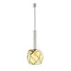 Single-Light Suspension Lamp With Brass Structure | Pendants by Bronzetto. Item composed of brass and glass in contemporary style