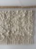 Wall Tapestry "Blanc de Blancs" | Wall Hangings by Tissage Sauvage. Item made of wood & cotton compatible with boho and contemporary style