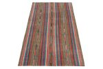 1950s Vintage chaput Kilim rug in Multicolor Striped Pattern | Area Rug in Rugs by Rug and Kilim