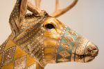 Embellished Deer | Wall Sculpture in Wall Hangings by Cassandra Smith. Item made of canvas