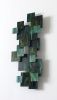 "Emerald" TTS Glass and Metal Wall Sculpture | Wall Hangings by Karo Studios. Item composed of metal & glass compatible with modern style