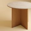 Travertine and Oak Dining Table - DALMA by Lebanto | Tables by Lebanto. Item composed of oak wood and marble in minimalism or contemporary style