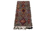 Vintage Berber Moroccan runner in Gray, Multicolor Lozenge | Area Rug in Rugs by Rug and Kilim