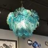 Blue Persian Rondel Chandelier | Chandeliers by Rick Strini. STRINI ART GLASS. Item made of steel & glass