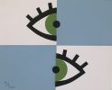 I See You – Abstract Collage Art | Mixed Media by Bent Street Collage Art & Design. Item made of paper compatible with minimalism and mid century modern style