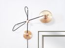 Matte Black and Brass Industrial Scissor Wall Lamp | Sconces by Retro Steam Works. Item made of fabric & brass compatible with industrial and modern style