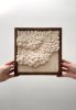 Woven wall art frame (Sea Foam 004) | Tapestry in Wall Hangings by Elle Collins. Item composed of oak wood & cotton compatible with minimalism and mid century modern style