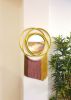 Round Mirror With Gold Edge and Macrame | Macrame Wall Hanging in Wall Hangings by Magdyss Boutique. Item composed of fiber