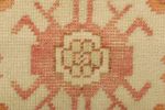Vintage Turkish Rug in Pink and Cream with Geometric | Area Rug in Rugs by Rug and Kilim