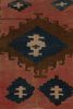 1950s Vintage Kilim rug in Pink with Blue Medallions, Beige | Area Rug in Rugs by Rug and Kilim
