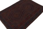 Vintage Tribal Rug with Red, Orange & Blue Geometric Pattern | Area Rug in Rugs by Rug and Kilim