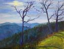 Blue Ridge Afternoon | Oil And Acrylic Painting in Paintings by Andrea Frank | Antonia's Restaurant in Hillsborough. Item made of canvas with synthetic