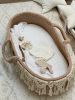Baby Moses Basket with Macrame Decor | Bassinette in Beds & Accessories by Anzy Home. Item composed of fiber