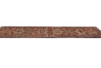 Vintage Rusty Red Geometric 2'4X9'6 Karajeh Runner Rug | Rugs by Magic Rugs. Item made of cotton