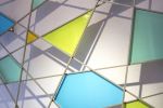 "Triangulation" Glass and Metal Wall Art Sculpture | Wall Sculpture in Wall Hangings by Karo Studios | Palm springs in Los Angeles. Item made of metal & glass