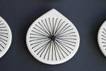 9 Stitched Ceramics Wall Art Set | Wall Sculpture in Wall Hangings by Elizabeth Prince Ceramics. Item made of ceramic compatible with mid century modern and contemporary style