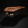 Walnut orb bench | Coffee Table in Tables by Atlantic Fine Woods. Item composed of walnut & steel compatible with minimalism and contemporary style
