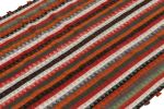 Vintage Shiraz Persian Kilim rug in Polychromatic Stripes | Area Rug in Rugs by Rug and Kilim