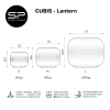 Modern Candle Lamp "CUBIS" made of Bio Resin, Germany | Table Lamp in Lamps by Studio Plönzke. Item in minimalism or contemporary style