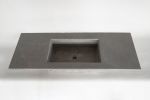 Concrete Single Vanity Tops | Countertop in Furniture by Wood and Stone Designs. Item made of concrete