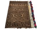 Antique Baluch Persian rug in Beige- Brown Geometric | Area Rug in Rugs by Rug and Kilim