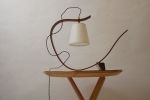 Bent Table Lamp Walnut with Walnut Base | Lamps by Geoff McKonly Furniture. Item composed of walnut compatible with mid century modern and contemporary style