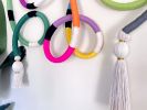 Loops of colors | Fiber art sculpture | Wall Sculpture in Wall Hangings by HILO Fiber Art. Item composed of cotton and fiber