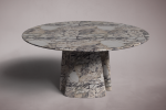 Marble Round Dining Table | Tables by HamamDecor LLC. Item composed of marble compatible with mediterranean and modern style