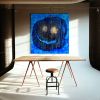 Blue Moon XL | 41x43 | Moon Abstract Art | Oil And Acrylic Painting in Paintings by Jacob von Sternberg Large Abstracts. Item composed of canvas and synthetic