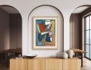 Bold Abstract Painting | Paintings by Rebekah Andrade. Item made of paper compatible with minimalism and contemporary style