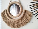 Rope Mirror, Single Round, Boho Mirror, Wall Decoration, | Decorative Objects by Magdyss Boutique. Item made of wood & cotton compatible with boho and mediterranean style